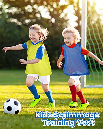 36 Pcs Youth Sports Scrimmage Jerseys for Soccer, Basketball, Football, Hockey