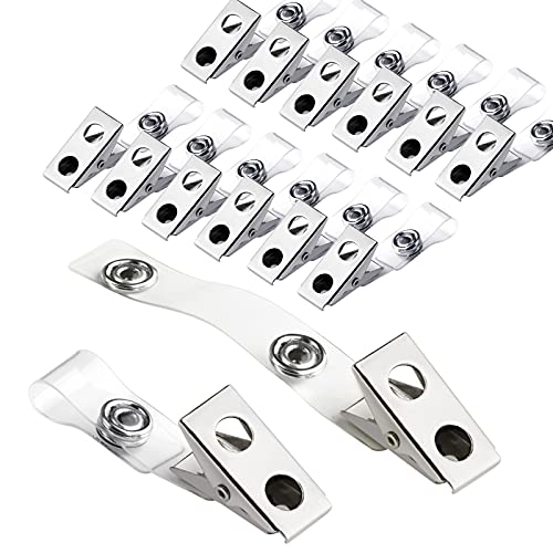 150Pcs Metal Badge Clips with Clear PVC Straps – Maileto Variation of THIS listing