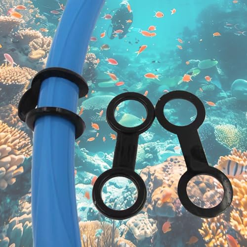 Silicone Snorkel Keeper Clips for Diving Masks - 2 Pack