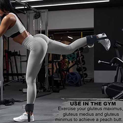 Adjustable Padded Ankle Straps for Cable Machines - Glute Kickback Workout