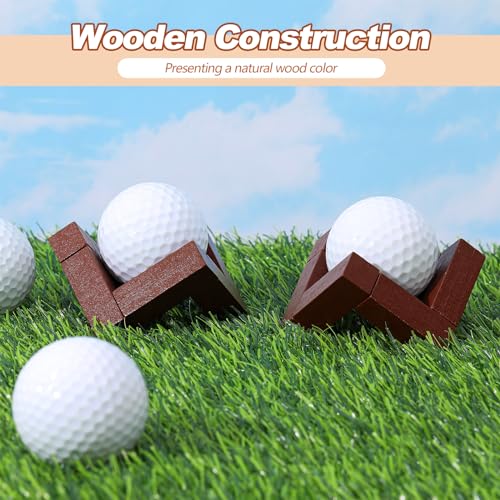 Wooden Golf Ball Display Holder - 1.97 Inch Walnut Stand - 1 Pc