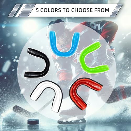 Moldable Sports Mouth Guard for Kids - 5 Pack with Cases