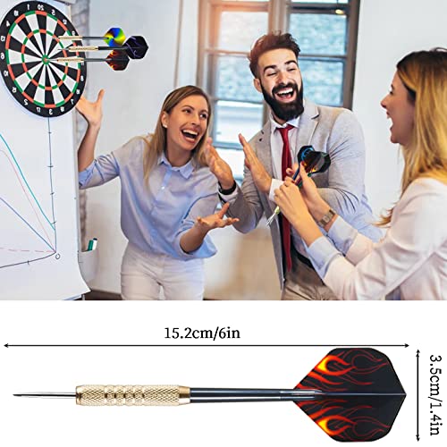 Professional Steel Tip Darts Set - 18g Darts with Case & Accessories