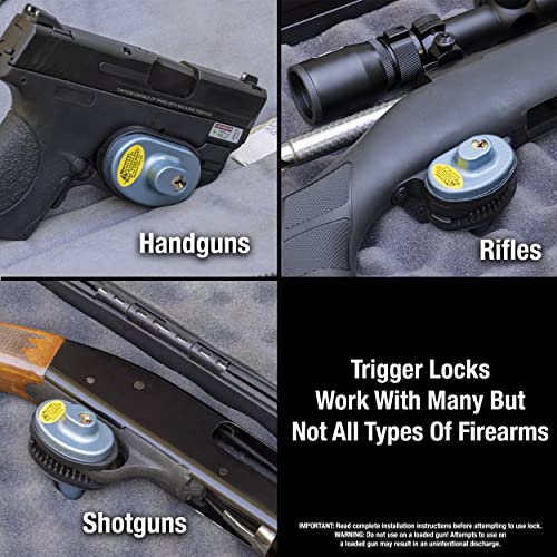 Gun Trigger Lock with Key - 3 Pack Keyed-Alike