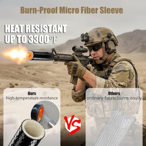Heat Resistant Suppressor Cover - 5 Inch Khaki Insulation Wrap