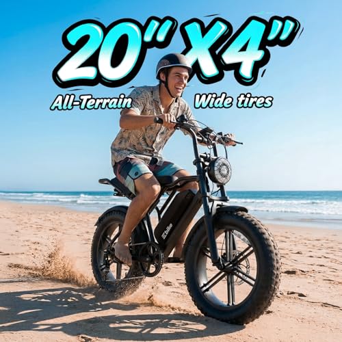 Electric Fat Tire Bike for Adults - 48V 15Ah, Matte Black