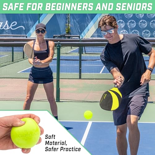 GoSports Q-Foam Pickleballs - Silent Indoor & Outdoor Practice Balls - 3 Pack