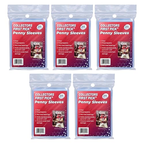Premium Penny Sleeves for Trading Cards - 100 Pack Standard Exact Fit