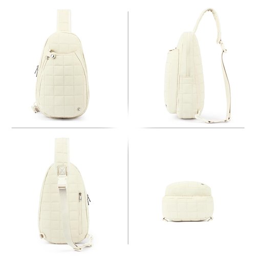 CLUCI Pickleball Bag for Women, Quilted Crossbody Bags for Women Men, Puffer Travel Sling Chest Bag