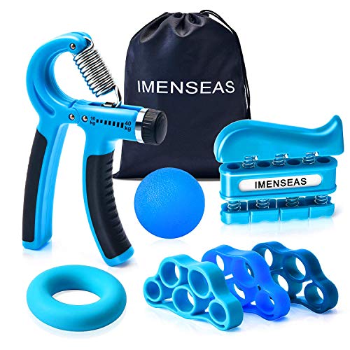 Adjustable Grip Strength Trainer 7 Pack - Blue