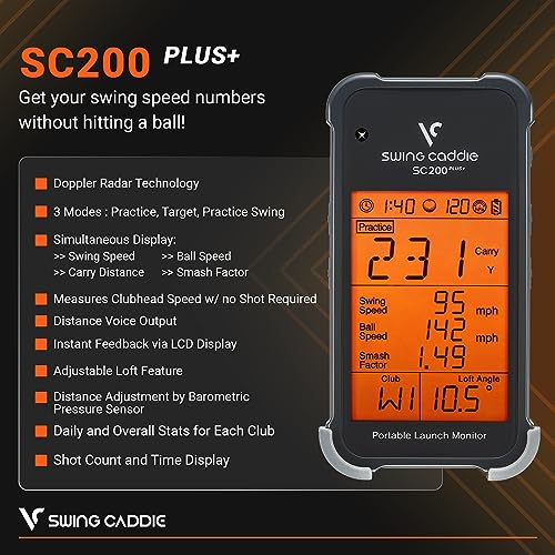 Portable Golf Launch Monitor & Swing Analyzer - SC200Plus