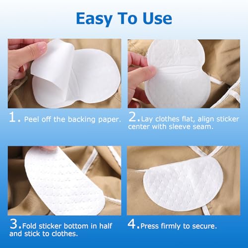 100 Pack Armpit Sweat Pads - Super Absorbent & Skin-Friendly Guards