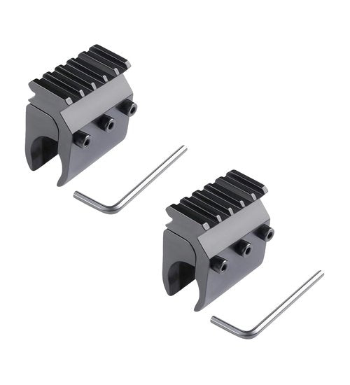 360 Tactical Universal 21mm Weaver Picatinny Rail Base Adapter Converter Barrel Scope Mount Heavy Duty Scope Mount (2-Pack Black)