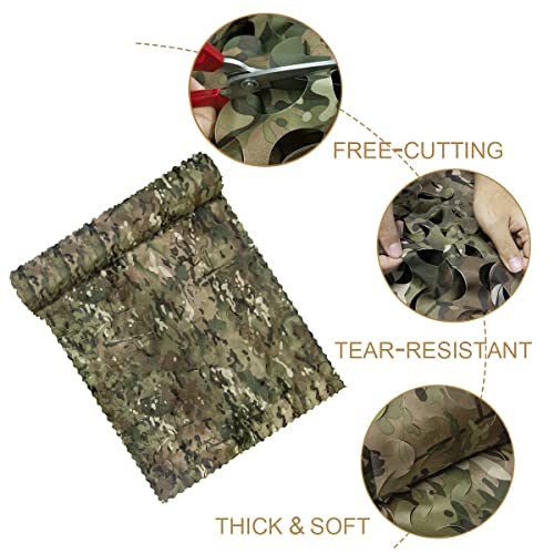 Camouflage Netting Roll - 4.9ft x 3.28ft - Tear-Resistant Sunshade for Hunting & Decoration