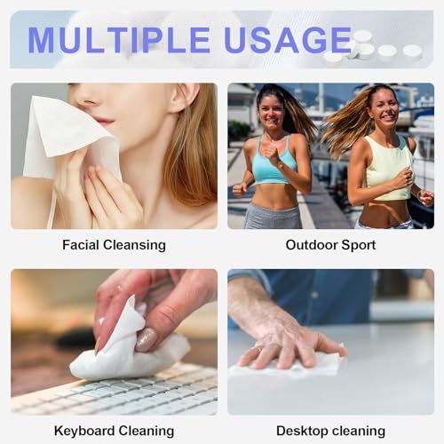 100PCS Disposable Compressed Towels - Portable Coin Paper Towels for Travel