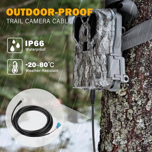 79-Inch Chew Proof Trail Camera Power Cord - 1PC