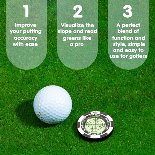 SlopeMaster Green Reader - Precision Golf Ball Marker - Black