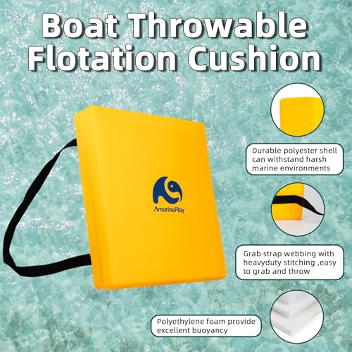 Type IV Throwable Flotation Device - Coast Guard Approved, Yellow - 1 Pack