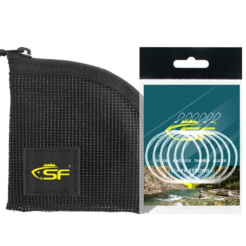 Quick-Drying Fly Fishing Leader Wallet - 4.5" Black Mesh - 7 Slots