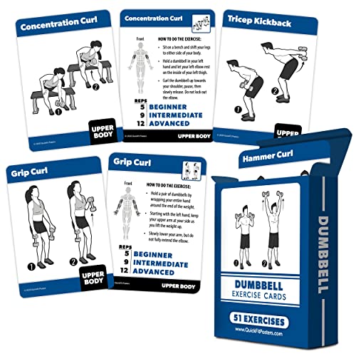 2 Pack Bodyweight & Dumbbell Workout Cards – 100+ Exercises