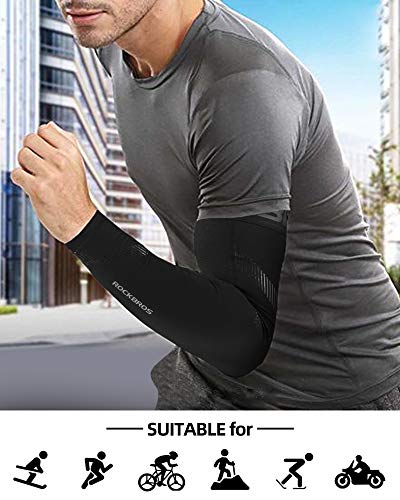 UV Protection Arm Sleeves for Men & Women - Large White