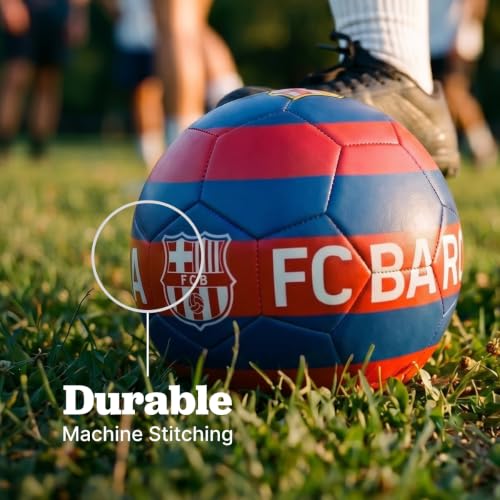 Official FC Barcelona Soccer Ball Size 5 - Blue Training Football