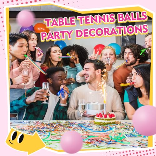 Table Tennis Balls - 12 Pack Solid Pastel Pink