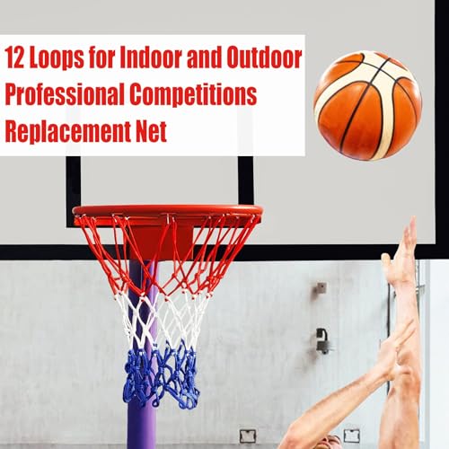 Professional Basketball Net Replacement - Heavy Duty, All Weather - 1Pc