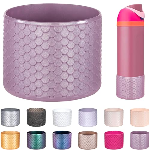 Silicone Bottom Boot for Owala 24oz FreeSip Water Bottle - Shiny Purple