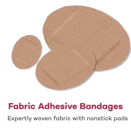 Flexible Oval Fabric Adhesive Bandages - Latex Free - 100 Count, 1 Pack