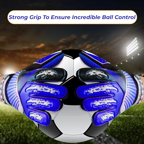 Soccer Goalie Gloves for Kids - 4MM Anti-Slip Grip