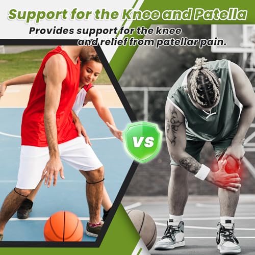 Patellar Tendon Knee Strap - 2PCS Knee Band for Pain Relief - Black