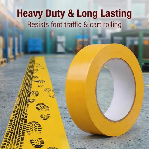 Floor Marking Tape - No Residue, Durable Vinyl for Safety and Organization