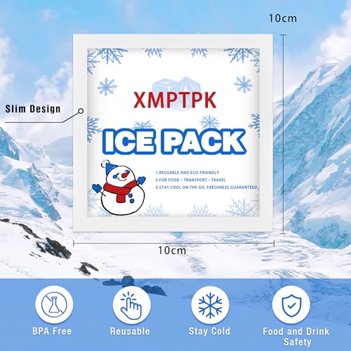 Reusable Slim Gel Ice Packs for Coolers and Lunch Boxes - 25 Pack