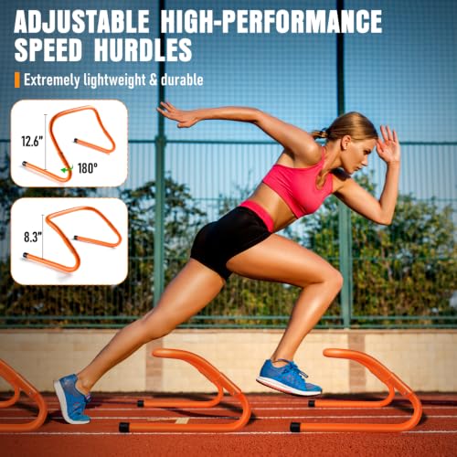 20ft Agility Ladder Training Set with Hurdles, Cones & Parachute