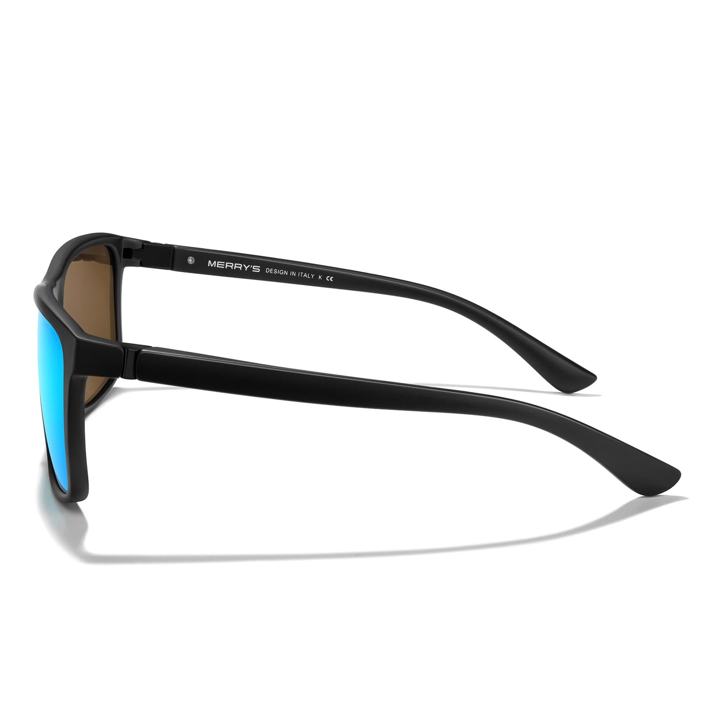 MERRY'S Rectangular Polarized Sports Sunglasses for Men Women Cycling Driving Fishing UV400 Protection S8225