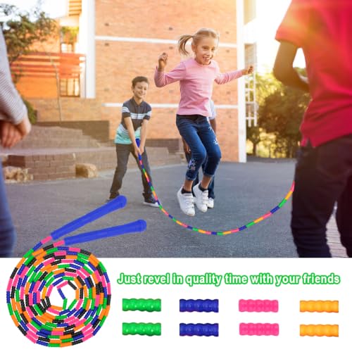 16 FT Double Dutch Jump Ropes - 2 Pack with Blue Beads