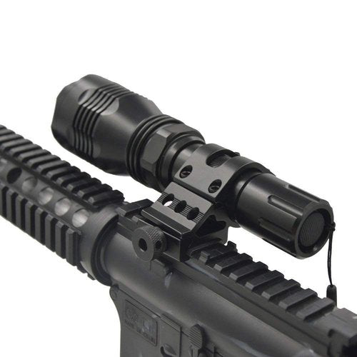 WINDFIRE 2 Pack 1" Offset 45 Degree Picatinny Rail Mount, Flashlight Offset Ring Side Gun 20mm Picatinny Rail Mount, for Scopes Laser Sight, Rifle Scope, Tactical Flashlight