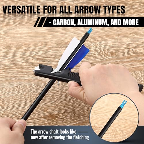 Enhon Black Dual Angle Arrow Fletching Removal Tool with Stainless Steel Blade