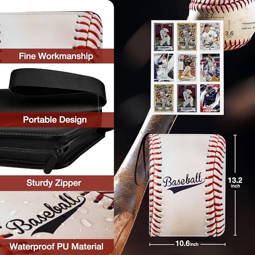 Baseball Card Binder with 990 Pockets, Protective Trading Card Album