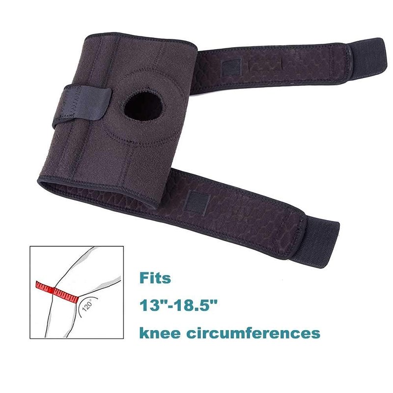 Patella Knee Brace for Arthritis Pain and Support with Side Stabilizers for Meniscus Tear, Women, Men, Acl, Running, Mcl, Tendonitis, Athletic, Lcl - Adjustable Neoprene Open Knee Sleeve -Grey