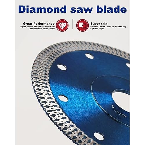 4 in Super Thin Tile Blade Diamond Porcelain Cutting Blade for Cutting Granite Marble Ceramics Porcelain Tiles (4")
