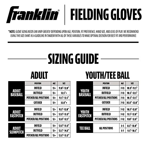 Franklin Sports RTP Pro 13" H-Web Baseball Glove Brown - Outfield