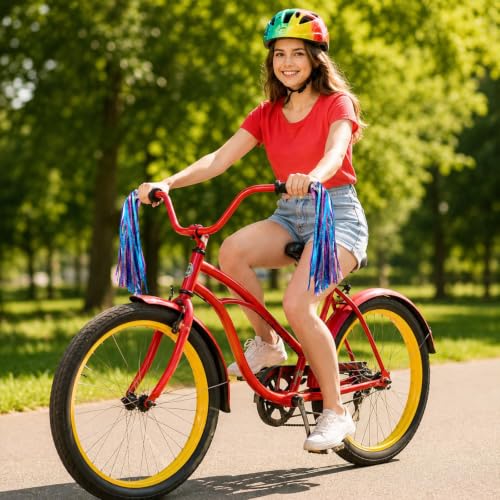 Colorful Bike Streamers for Girls - 4 Pcs Tassels Set