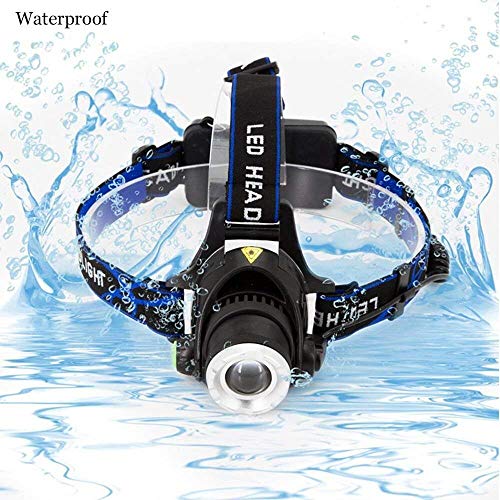 LED Headlamp 3000 Lumens Waterproof 3-Mode Rechargeable Head Torch