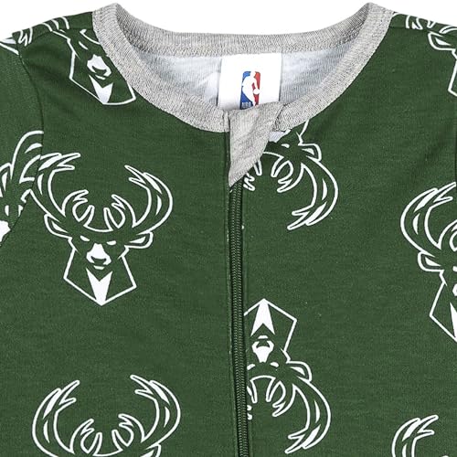 Baby NBA Sleep 'N Play Footie Pajamas - Milwaukee Bucks, 0-3 Months