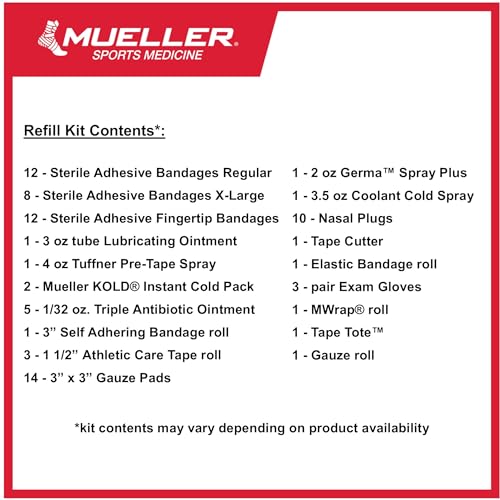 Athletic Training Medi Kit Refill with First Aid Supplies