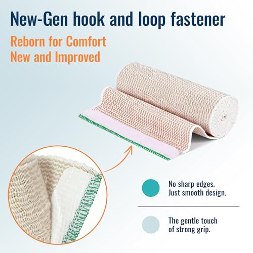 6" Cotton Compression Bandage Wrap - 2 Pack for Injury Recovery