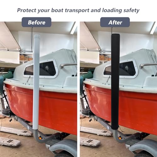 Xumbtvs 59 Inch Boat Trailer Guide Pole Covers, 2 Pcs Neoprene Heavy Duty Protective Covers