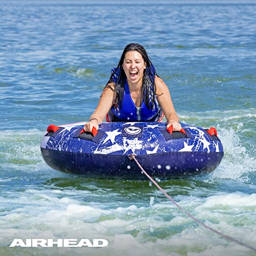 Towable Tube for Boating - Stars & Stripes 1 Rider with Nylon Cover